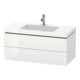 Duravit Waschtischunterschrank c-bonded L-Cube 100x48cm, 1 HL, we. hgl, 2 Schub., wandhängend-1