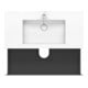 Duravit Waschtischunterschrank c-bonded L-Cube 100x48cm, 1 HL, we. ma, 2 Schub., wandhängend-4