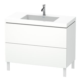 Duravit Waschtischunterschrank c-bonded L-Cube 100x48cm, 1 HL, we. matt, 2 Ausz., steh.