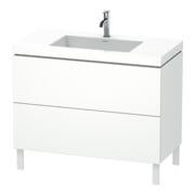 Duravit Waschtischunterschrank c-bonded L-Cube 100x48cm, 1 HL, we. matt, 2 Ausz., steh.