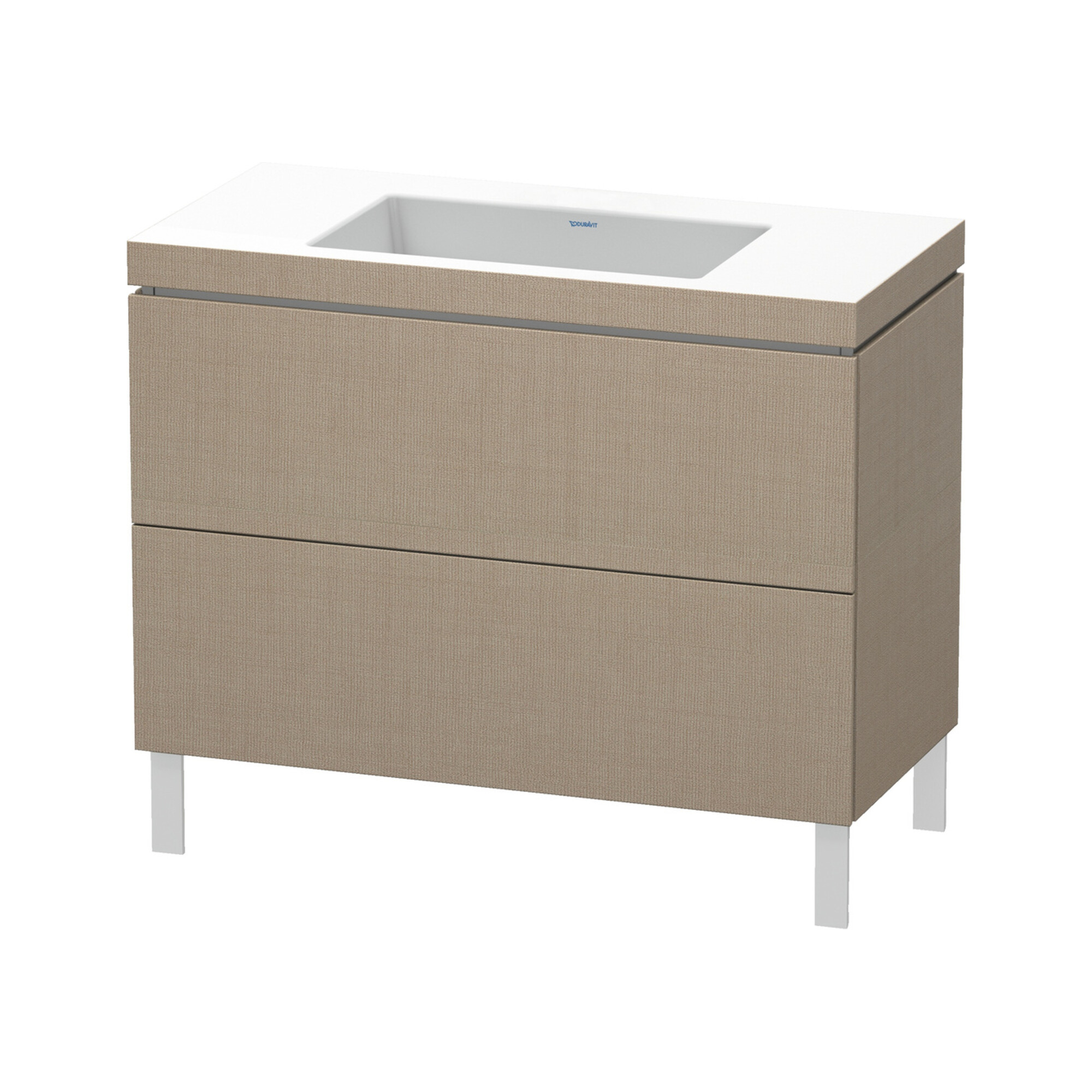 Duravit Waschtischunterschrank c-bonded L-Cube 100x48cm, o. Hahnl., lei, 2 Ausz., steh.