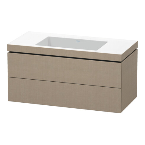 Duravit Waschtischunterschrank c-bonded L-Cube 100x48cm, o Hahnl., lei, 2 Schub., wandhängend