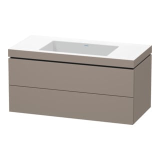Duravit Waschtischunterschrank c-bonded L-Cube 100x48cm, o HL, bas. ma, 2 Schub., wandhängend