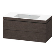 Duravit Waschtischunterschrank c-bonded L-Cube 100x48cm, o HL, E d ge, 2 Schub., wandhängend
