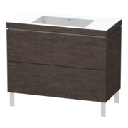 Duravit Waschtischunterschrank c-bonded L-Cube 100x48cm, o HL, E d geb., 2 Ausz., steh.