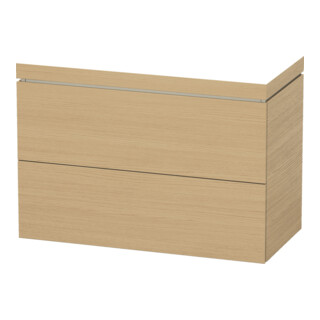 Duravit Waschtischunterschrank c-bonded L-Cube 100x48cm, o HL, E N, 2 Ausz., bodensteh.