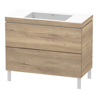 Duravit Waschtischunterschrank c-bonded L-Cube 100x48cm, o HL, Ei marm., 2 Ausz., steh.