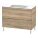 Duravit Waschtischunterschrank c-bonded L-Cube 100x48cm, o HL, Ei marm., 2 Ausz., steh.-1