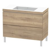 Duravit Waschtischunterschrank c-bonded L-Cube 100x48cm, o HL, Ei marm., 2 Ausz., steh.