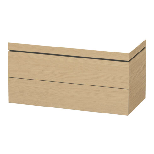 Duravit Waschtischunterschrank c-bonded L-Cube 100x48cm, o. HL, Ei natur, 2 Schubkästen