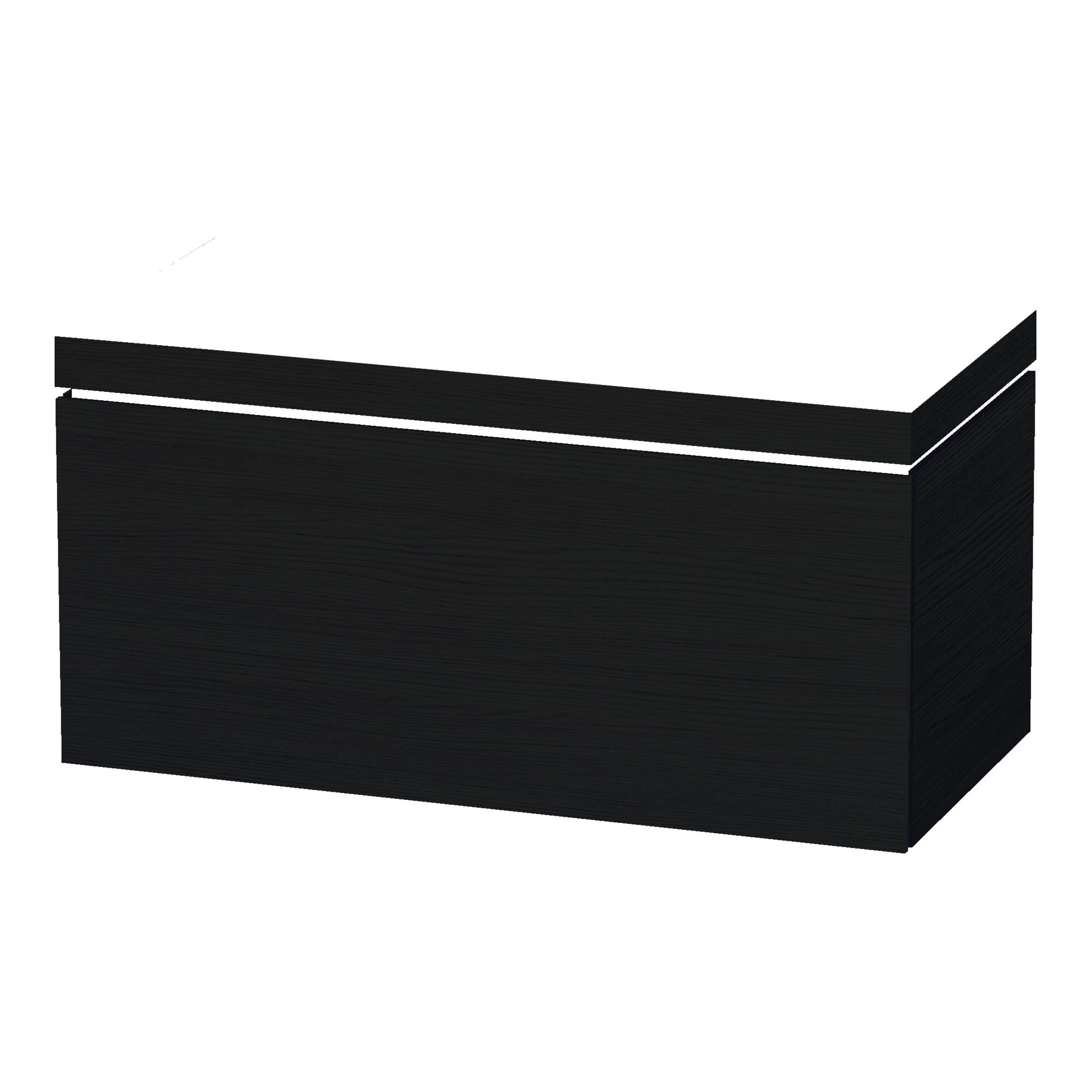 Duravit Waschtischunterschrank c-bonded L-Cube 100x48cm, o. HL, Eiche schwarz, 1 Auszug