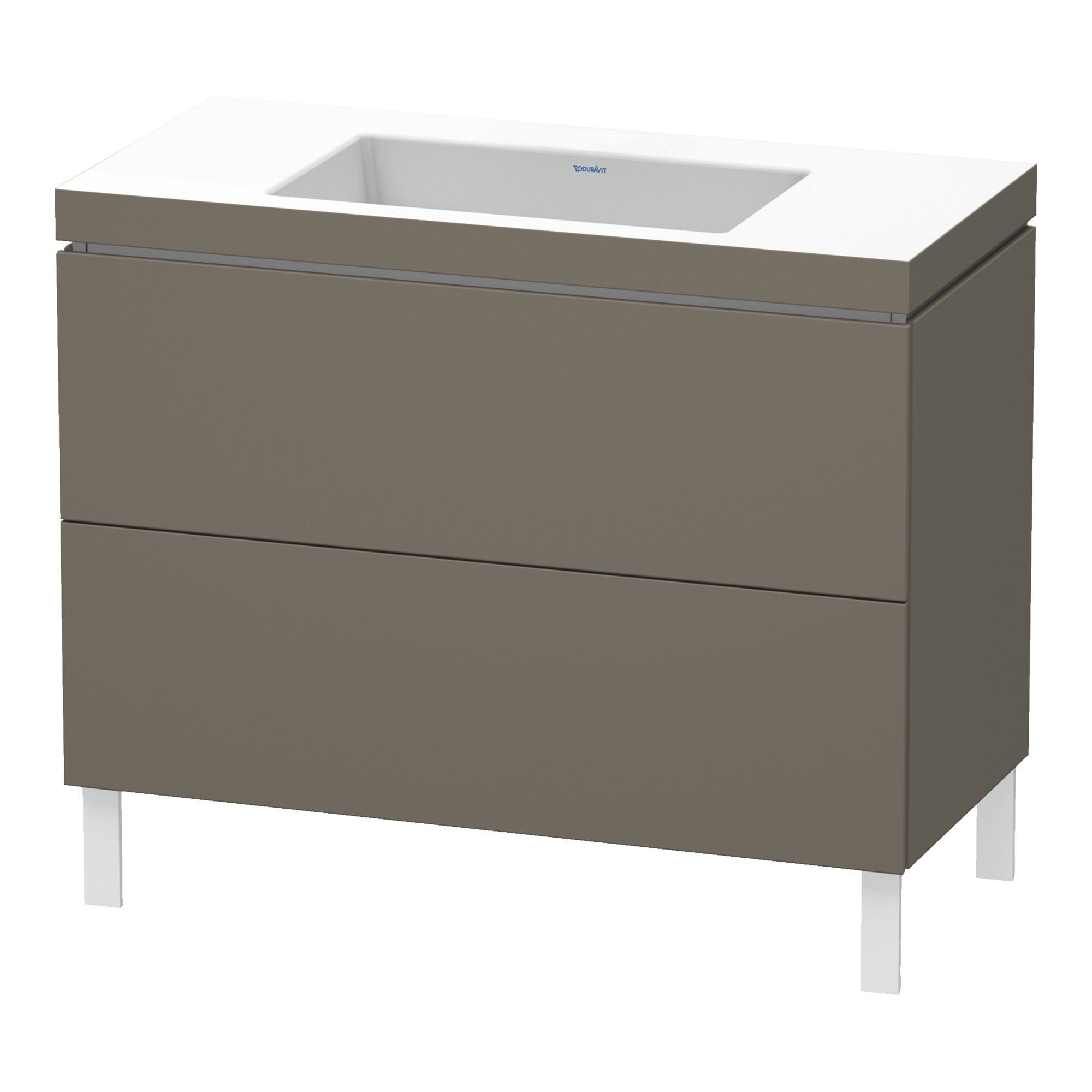 Duravit Waschtischunterschrank c-bonded L-Cube 100x48cm, o HL, f G m, 2 Ausz., steh.