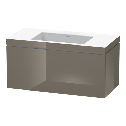 Duravit Waschtischunterschrank c-bonded L-Cube 100x48cm, o HL, f Gr hgl, 1 Ausz., wandhängend