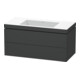 Duravit Waschtischunterschrank c-bonded L-Cube 100x48cm, o HL, gra ma, 2 Schub., wandhängend-1