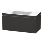 Duravit Waschtischunterschrank c-bonded L-Cube 100x48cm, o HL, gra matt, 1 Ausz., wandhängend
