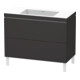 Duravit Waschtischunterschrank c-bonded L-Cube 100x48cm, o HL, gra matt, 2 Ausz., steh.-1