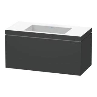 Duravit Waschtischunterschrank c-bonded L-Cube 100x48cm, o HL, graph ma, 1 Ausz., wandhängend