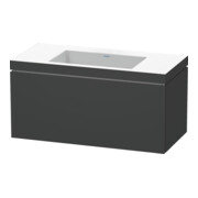 Duravit Waschtischunterschrank c-bonded L-Cube 100x48cm, o HL, graph ma, 1 Ausz., wandhängend