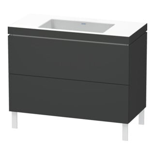 Duravit Waschtischunterschrank c-bonded L-Cube 100x48cm, o HL, graph ma, 2 Ausz., steh.