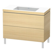 Duravit Waschtischunterschrank c-bonded L-Cube 100x48cm, o HL, med. Ei, 2 Ausz., steh.