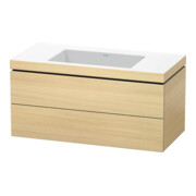 Duravit Waschtischunterschrank c-bonded L-Cube 100x48cm, o HL, med. Ei, 2 Schub., wandhängend-1