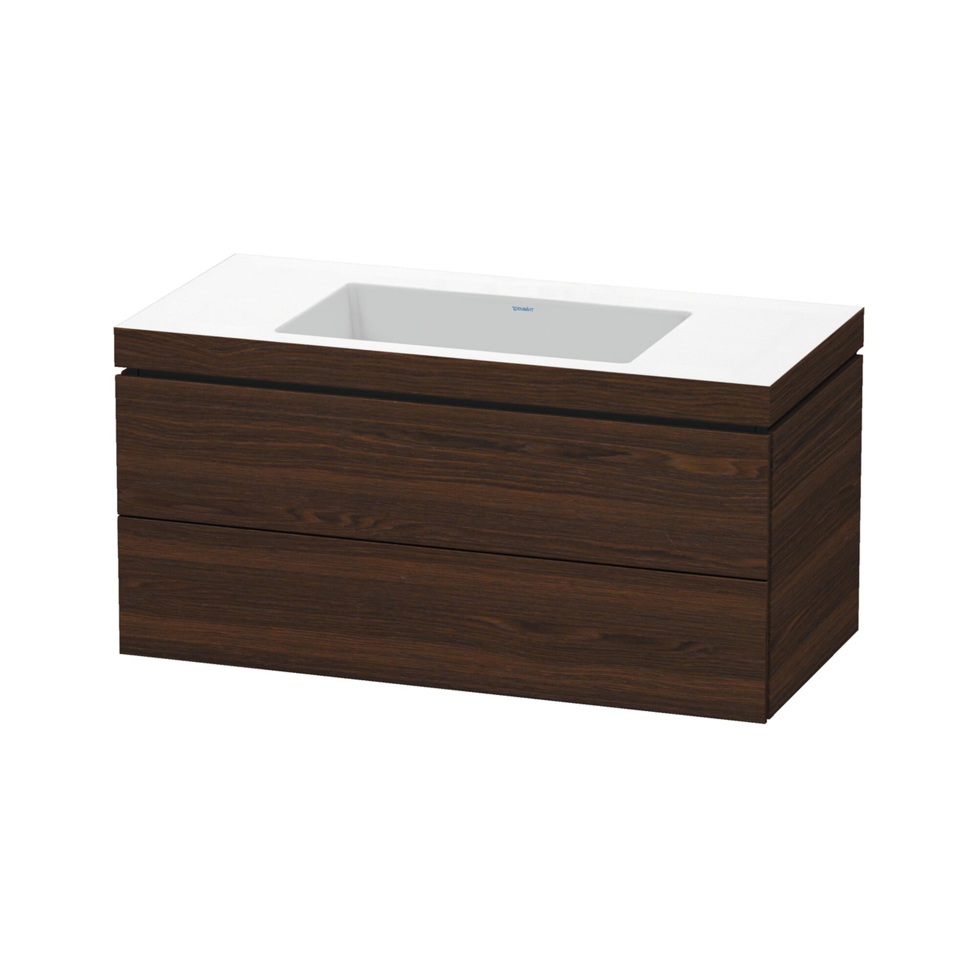Duravit Waschtischunterschrank c-bonded L-Cube 100x48cm, o HL, N geb., 2 Schub., wandhängend
