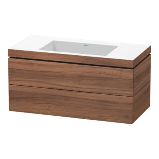 Duravit Waschtischunterschrank c-bonded L-Cube 100x48cm, o HL, N Nat, 2 Schub., wandhängend
