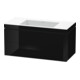 Duravit Waschtischunterschrank c-bonded L-Cube 100x48cm, o HL, sw hgl, 2 Schub., wandhängend-1