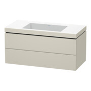 Duravit Waschtischunterschrank c-bonded L-Cube 100x48cm, o HL, T matt, 2 Schub., wandhängend