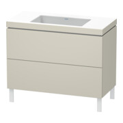 Duravit Waschtischunterschrank c-bonded L-Cube 100x48cm, o HL, Tau ma, 2 Ausz., steh.