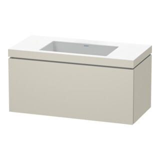 Duravit Waschtischunterschrank c-bonded L-Cube 100x48cm, o HL, Tau matt, 1 Ausz., wandhängend