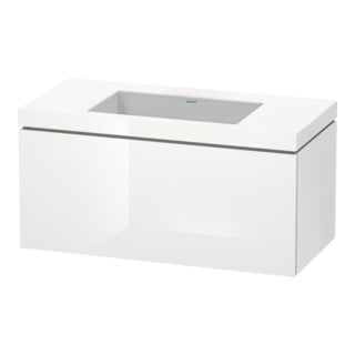 Duravit Waschtischunterschrank c-bonded L-Cube 100x48cm, o HL, we. hgl, 1 Ausz., wandhängend