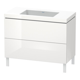 Duravit Waschtischunterschrank c-bonded L-Cube 100x48cm, o HL, we. hgl, 2 Ausz., steh.