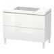 Duravit Waschtischunterschrank c-bonded L-Cube 100x48cm, o HL, we. hgl, 2 Ausz., steh.-1