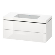 Duravit Waschtischunterschrank c-bonded L-Cube 100x48cm, o HL, we. hgl, 2 Schub., wandhängend-1