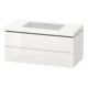 Duravit Waschtischunterschrank c-bonded L-Cube 100x48cm, o HL, we. hgl, 2 Schub., wandhängend-1