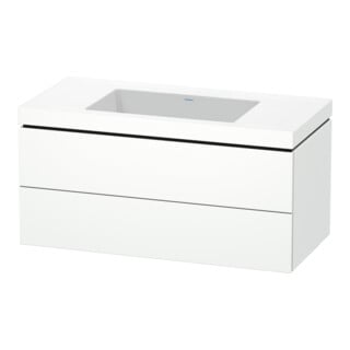 Duravit Waschtischunterschrank c-bonded L-Cube 100x48cm, o HL, we. ma, 2 Schub., wandhängend