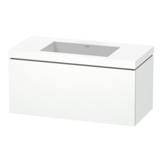 Duravit Waschtischunterschrank c-bonded L-Cube 100x48cm, o HL, we. matt, 1 Ausz., wandhängend