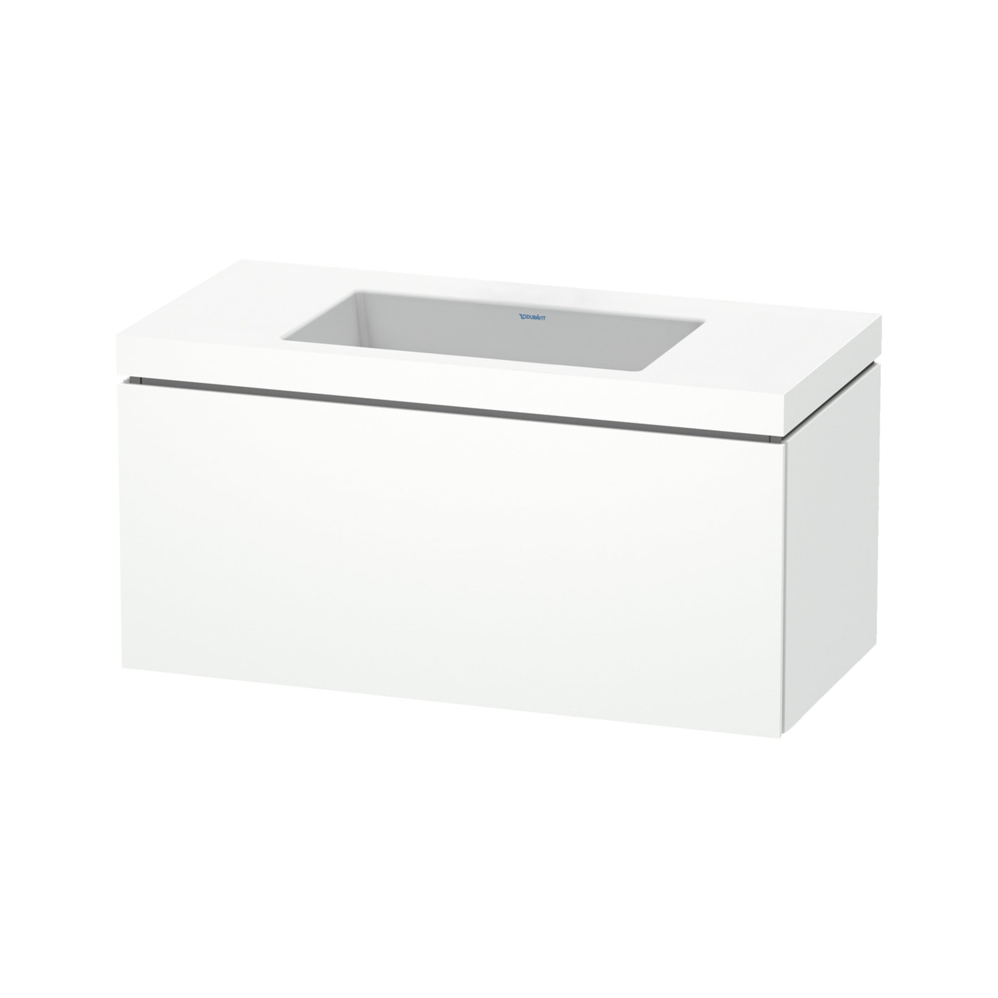 Duravit Waschtischunterschrank c-bonded L-Cube 100x48cm, o HL, we. matt, 1 Ausz., wandhängend