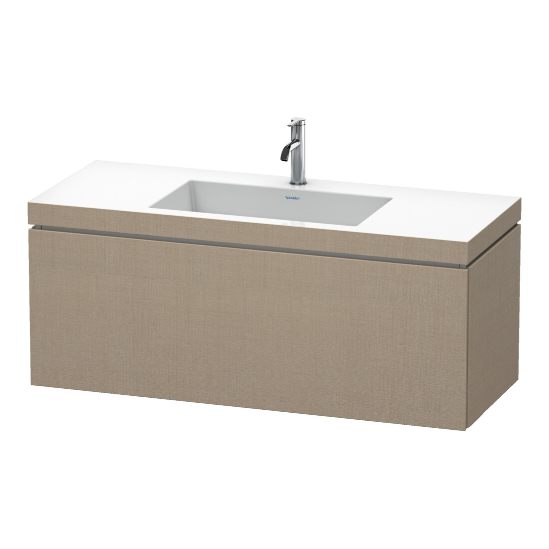 Duravit Waschtischunterschrank c-bonded L-Cube 120x48cm, 1 Hahnl., lei, 1 Ausz., wandhängend