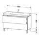 Duravit Waschtischunterschrank c-bonded L-Cube 120x48cm, 1 HL, bas. ma, 2 Ausz., steh.