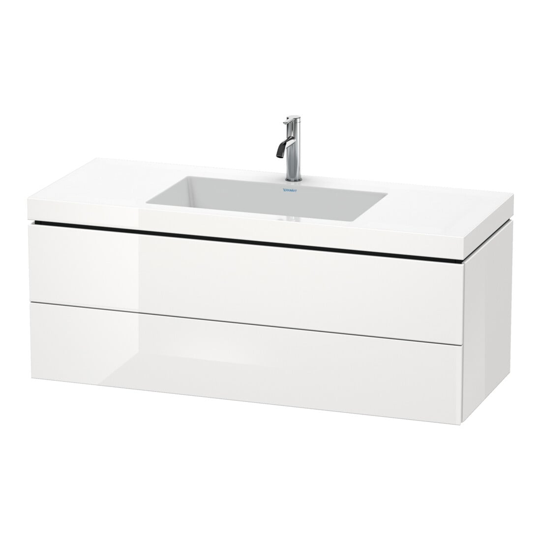 Duravit Waschtischunterschrank c-bonded L-Cube 120x48cm, 1 HL, bas. ma, 2 Schub., wandhängend
