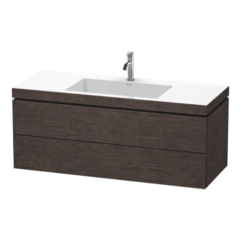 Duravit Waschtischunterschrank c-bonded L-Cube 120x48cm, 1 HL, E d ge, 2 Schub., wandhängend