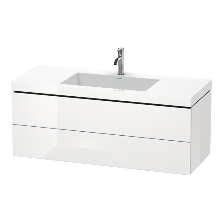 Duravit Waschtischunterschrank c-bonded L-Cube 120x48cm, 1 HL, E marm., 2 Schub., wandhängend