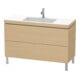 Duravit Waschtischunterschrank c-bonded L-Cube 120x48cm, 1 HL, E N, 2 Ausz., bodensteh.-1