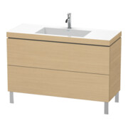 Duravit Waschtischunterschrank c-bonded L-Cube 120x48cm, 1 HL, E N, 2 Ausz., bodensteh.