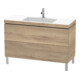 Duravit Waschtischunterschrank c-bonded L-Cube 120x48cm, 1 HL, Ei marm., 2 Ausz., steh.-1