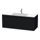 Duravit Waschtischunterschrank c-bonded L-Cube 120x48cm, 1 HL, Ei sw, 2 Schubkästen-1
