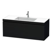 Duravit Waschtischunterschrank c-bonded L-Cube 120x48cm, 1 HL, Eiche schwarz, 1 Auszug