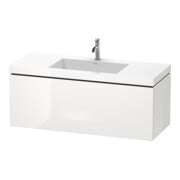 Duravit Waschtischunterschrank c-bonded L-Cube 120x48cm, 1 HL, Eiche schwarz, 1 Auszug-4
